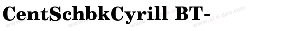 CentSchbkCyrill BT字体转换